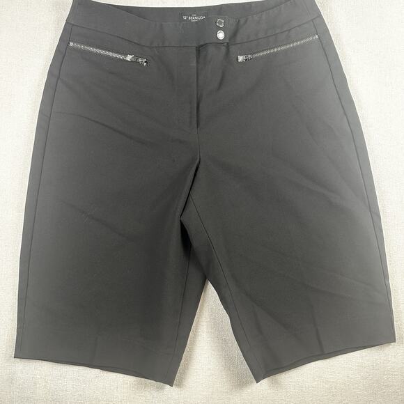 WHITE HOUSE BLACK MARKET Women’s 12” Black Bermuda Shorts~~Size 8 NWOT - Picture 1 of 12